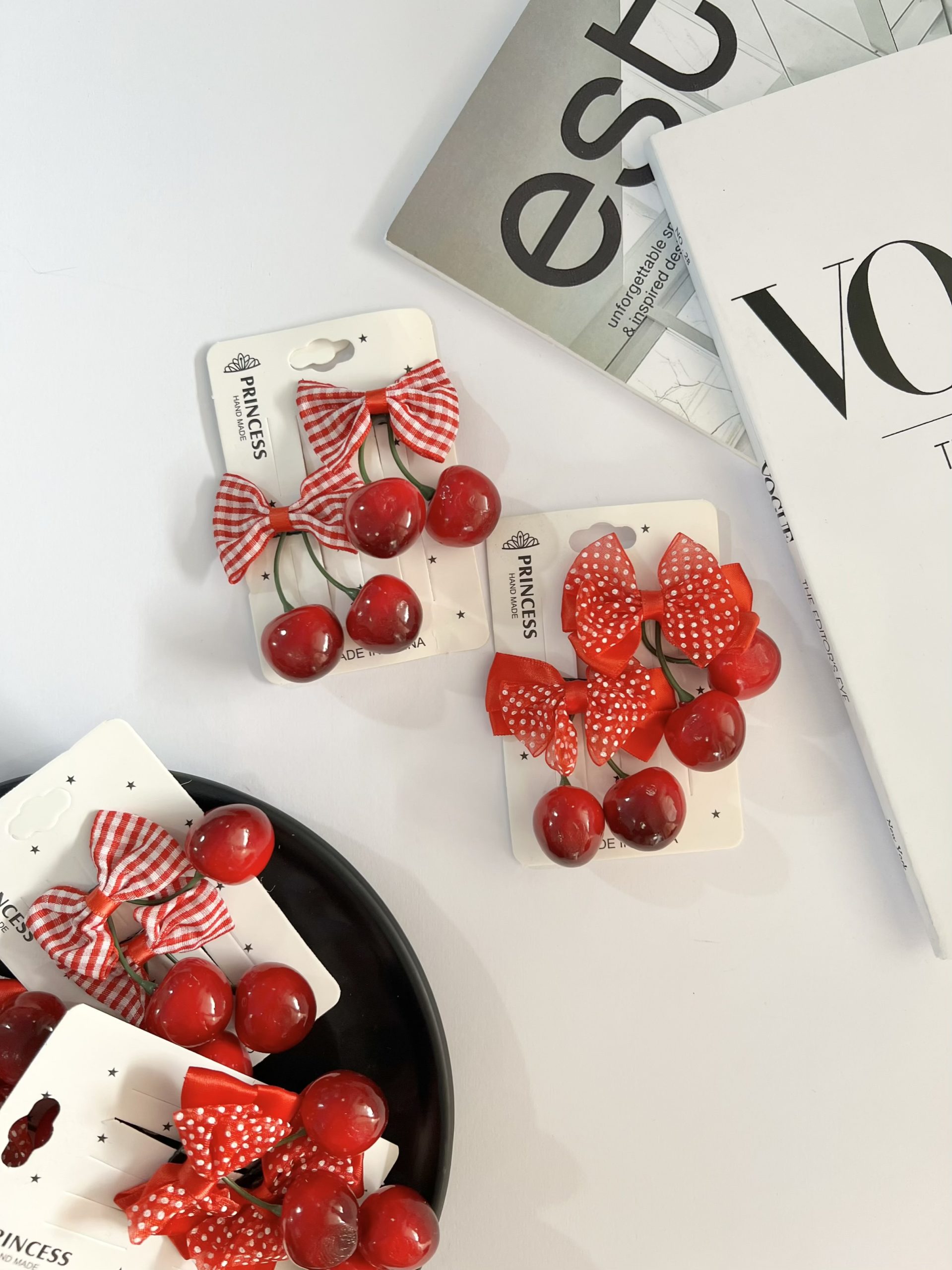 گیره مو جفتی گیلاسی